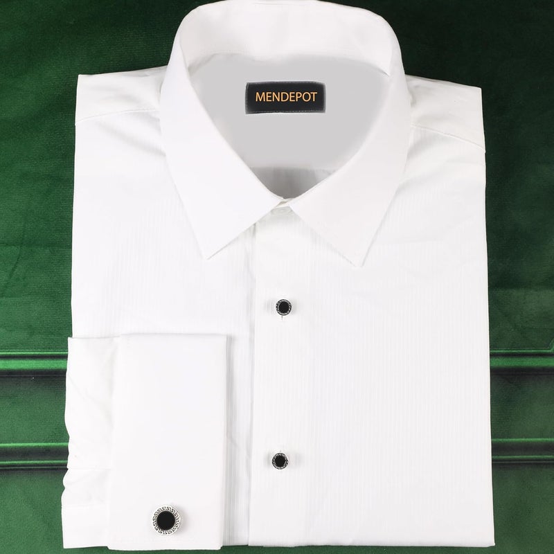 MENDEPOT Men Formal Wear Dress Shirt Cufflinks And Studs Set With Box Wedding Groom Groomsmen Gift - Image 2